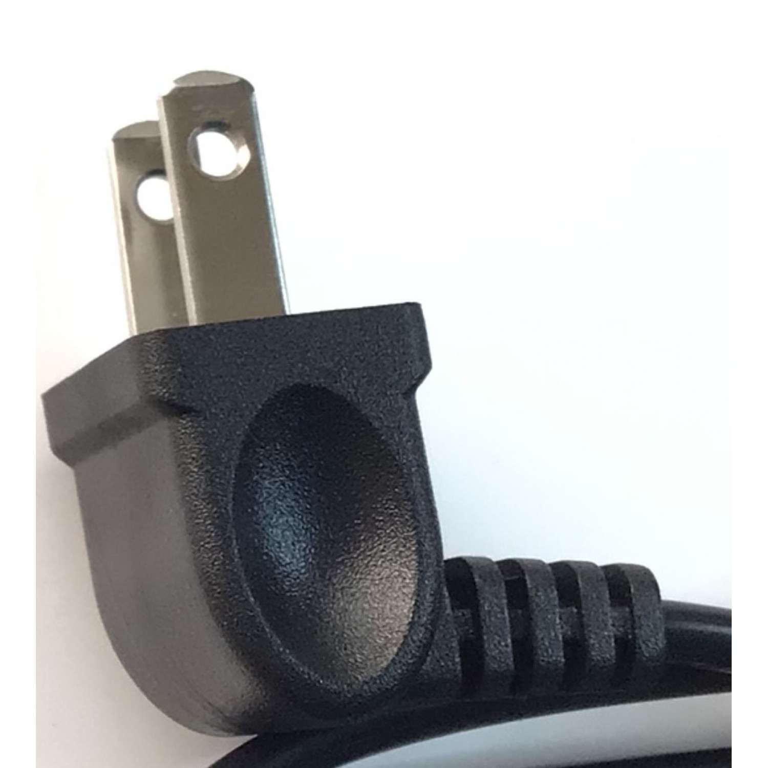 CABLE DE ALIMENTACION DE VOLTAGE ALTERNO BIFASICO 8  “NUEVO“ / DOBLE ANGULO / ANGULO TIPO L. / IEC 320 C7 a Nema 1-15P AC / NISPT-2 18AWG 2-Slot 90 grados Nema 1-15P a IEC C7 /  TIPO A Ó TIPO AMERICANO / 2.5 A / 10 A / 16 A / 100 – 125 V            - Imagen 2